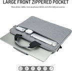 15.6-16 Inch Laptop Sleeve Shoulder Bag Notebook Chromebook Computer Carrying Case Compatible with 15.6 inch Acer Asus Dell HP Thinkpad, Gray