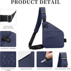 Anti Theft Crossbody Travel Bag for Women Men,Multi-pocket Crossbody Bag,Slim Sling Bag with Adjustable Strap