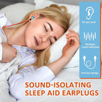 Xuhal 200 Pairs Corded Ear Plugs Silicone Earplugs with Cord Individually Wrapped Reusable Earplugs Sleep Noise Cancelling Hearing Protection for Snoring Shooting Studying Construction (Light Blue)