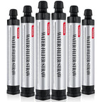 6 Pack Timain 4-Stage Filtration,High Flow Rate Water Filter Straw,Water Purifier Survival for Emergency Kits,Travel,Camping, Hiking,Fishing,Hunting (6)
