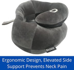 BCOZZY Neck Brace Pillow - Patented Relief for Neck Pain and Supportive Sleep-Soft, Washable, and Adjustable for Comfortable Resting. Black