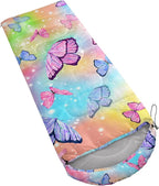 Kids Sleeping Bag for Boys Girls,Rocket Moon Print-Lightweight Warm Portable Outdoor Indoor-Waterproof Cold Weather Resistant Sleeping Bag for Camping Hiking