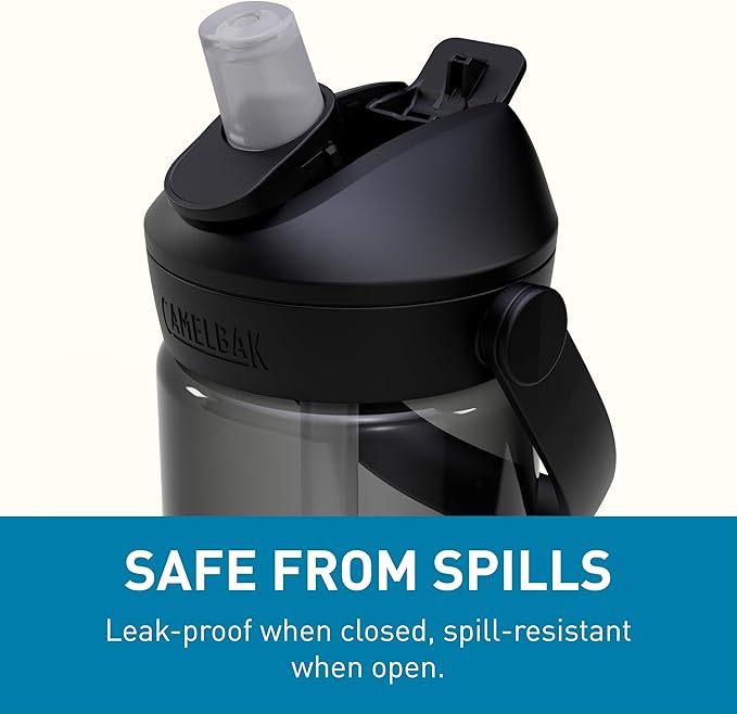 CamelBak Thrive Flip Straw Tritan Renew Water Bottle Charcoal, 20oz