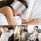 Mulberry Silk Sleep Mask for Women Men, Blackout Eye Mask for Sleeping for Side and Back Sleepers with Adjustable Band, Comfortable Soft Pressureless Eye Cover for Sleeping in Large Size