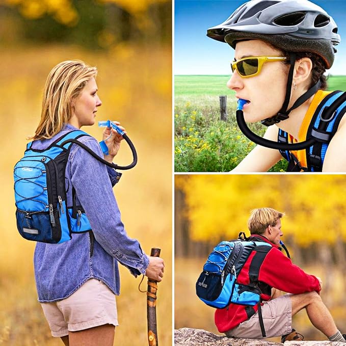 Insulated Hydration Pack Backpack with 3L BPA Free Leak-Proof Water Bladder, Keep Liquids Cool for Up to 5 Hours, Daypack for Hiking, Running, Cycling, Hunting, Climbing