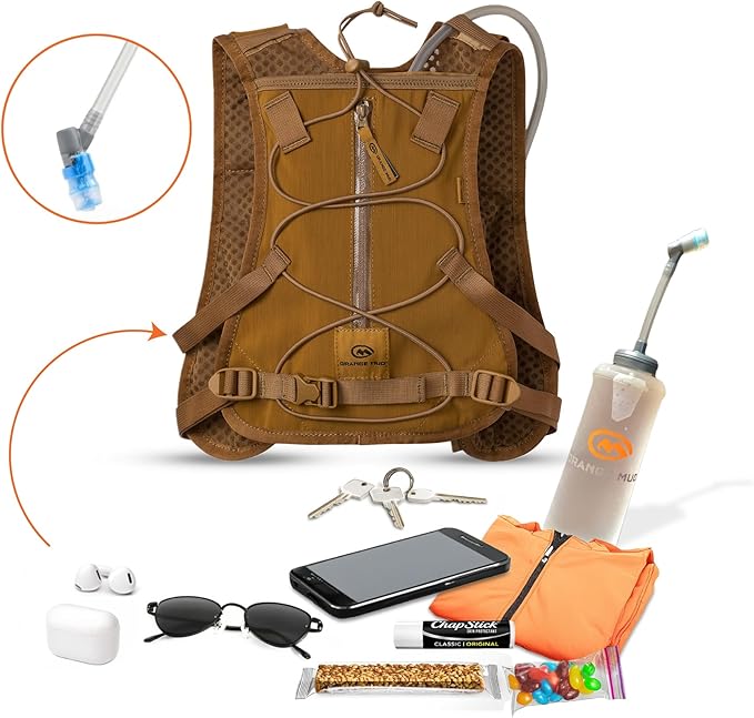 Orange Mud Endurance Pack V3.0 Running Vest – 2L Hydration Backpack for Trail Running, Hiking & Cycling – Lightweight, Breathable Mesh, Gear Pockets, Trekking Pole Loops