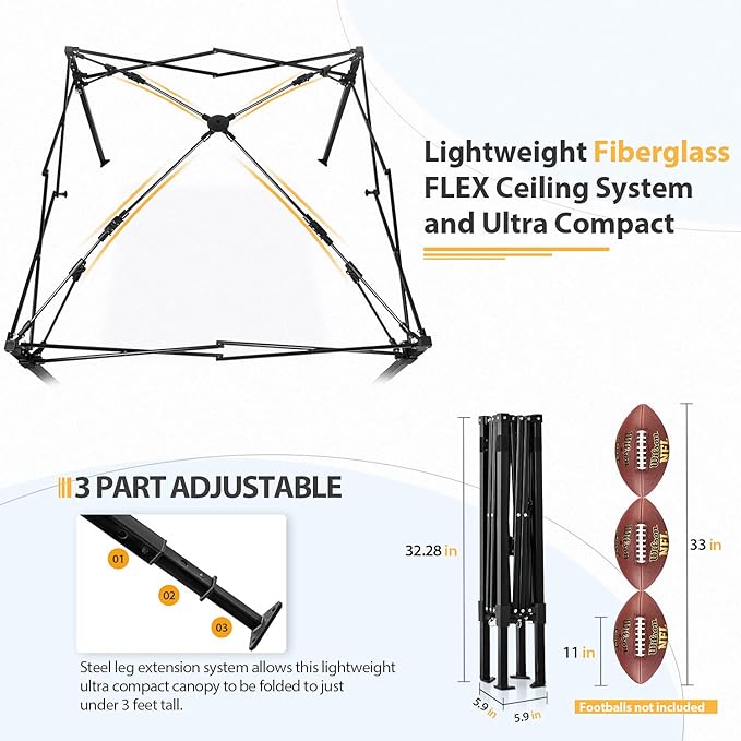 EAGLE PEAK Flex Ultra Compact 4x4 Pop-up Canopy, Sun Shelter, Changing Room, Portable Privacy Canopy Cabana for Pool, Fashion Photoshoots, or Camping, Green/White