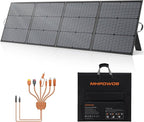 220W Portable Solar Panel, Lightweight Foldable 20V Solar Panels Complete with an Adjustable Kickstand, IP67 Waterproof Charger for Outdoor Camping, Portable Power Station, Motorhome, RV