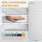 KingCamp Self Inflating Sleeping Pad, R 7.9 Air & Foam Sleeping Pad for Camping All Seasons, 3" Thick Single Camping Mattress for Camp Tent Outdoor Car, PVC Free (Lightgrey/Charcoal)