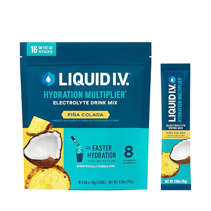 Liquid I.V.® Hydration Multiplier - Pina Colada | Electrolyte Powder Drink Mix | 1 Pack (16 Servings)