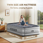 Twin Air Mattress with Built in Pump,18” Raised Blow Up Mattress,Inflatable Mattress in 2 Mins,Single Twin Size Air Mattress for Camping,Floor&Travel, Air Bed for Adults,330LB Max