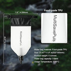 Gravity Water Filter Straw, Camping Water Filtration System with Purifier, Water Purifier Survival for Travel,Camping,Hiking and Emergency Survival Kit,No Expiration Date,Reusable,3L,White