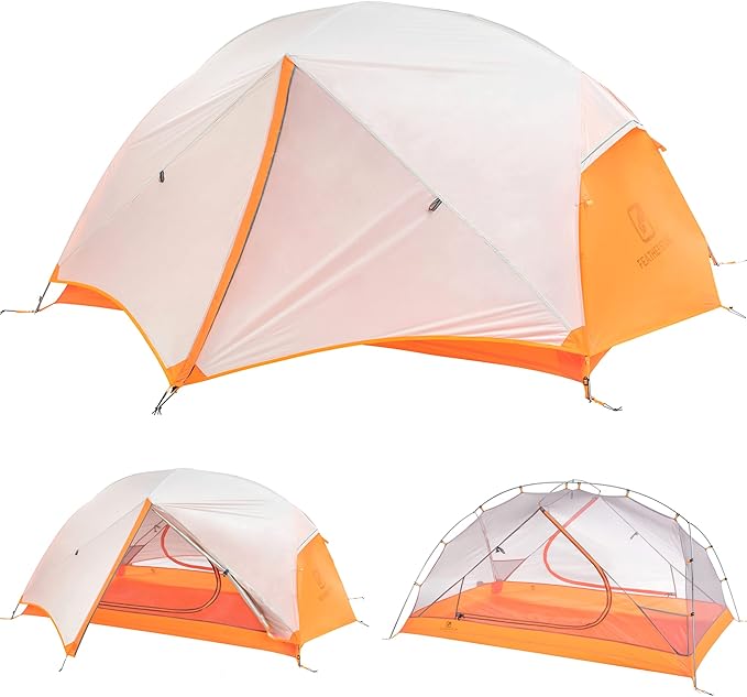 Featherstone Backpacking Tent Lightweight for 3-Season Outdoor Camping, Hiking, and Biking - Includes Footprint & Mesh Gear Loft - Freestanding Tents with Ultralight Fly-Footprint Capability