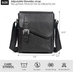 Augus Men's Leather Messenger Bag Shoulder Crossbody Backpack Bags Purse for Women Vintage Anti-Theft Waterproof Casual