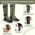 Snake Gaiters, Snake Guards, Gaiters for Men/Women, Adjustable Snake Proof Gaiters for Hunting, Outdoor and Farm Working