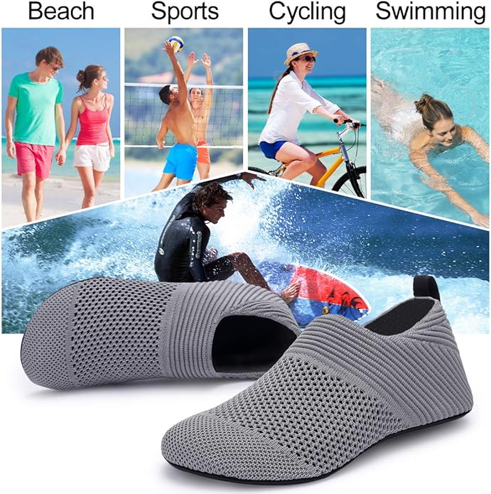 ANLUKE Womens Mens Water Shoes Barefoot Quick-Dry Aqua Socks for Beach Swim Surf Water Sport