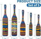 Pakkawood Spurtle Set, Gudamaye 5 Pcs Pakkawood Kitchen Utensils, Wooden Spoons for Cooking, Wooden Utensils for Cooking, Spurtles Kitchen Tools As Seen On Tv, Camping Cookware, Halloween Decorations