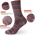 EnerWear 4 Pack Women's Merino Wool Outdoor Hiking Trail Crew Sock