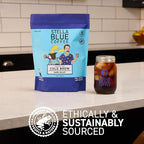 Stella Blue Cold Brew Coffee Packets, Electric Avenue Blend, Dark Roast Ground Coffee, Toffee, Dark Chocolate, and Subtle Smokey Notes, 100% Arabica, 6 Brew Packets, Makes 24 Bold Cups
