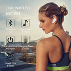 Bluetooth Earpiece, V5.0 Wireless Headphone Cell Phone Headset 8 Hrs Talking with Noise Cancelling Mic, Volume Control, Handsfree Earbud for iPhone Android Samsung Laptop Trucker Driver