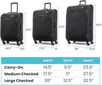 American Tourister 4 KIX 2.0 Expandable Softside Luggage with Spinner Wheels, 20 SPINNER, PURPLE ORCHID