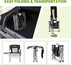 FUNDANGO Camping Director Chair for Adults, Foldable Portable Chair Outdoor Folding for Outside, Backyard, Patio, Lawn, Garden