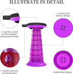 2025 Upgraded XXL Collapsible Stool with Cushion 20.4", 550lbs Max Weight, Wider & Taller Pop Up Seat, Heavy Duty Portable Retractable Folding Chair or Travel Foot Rest, Gift for Camping & Outdoors