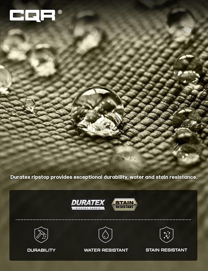 CQR Men's Tactical Pants, Water Resistant Ripstop Cargo Pants, Lightweight EDC Work Hiking Pants, Outdoor Apparel