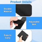 Airplane Seat Back Organizer & Storage, Airplane Tray Table Cover for Personal Items, Airline Seat Hanging Pockets Media Pouch,Reusable Travel Essentials,Fits Tablets,Cell Phone,Water Bottle (Black)