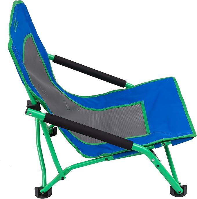 ALPS Mountaineering Rendezvous Low Camping Chairs for Adults with Arms, Cool Mesh Center, Powder Coated Steel Frame, Compact Folding Design and Carry Bag
