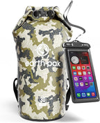 Earth Pak Waterproof Dry Bag - Roll Top Waterproof Backpack Sack Keeps Gear Dry for Kayak with Waterproof Phone Case