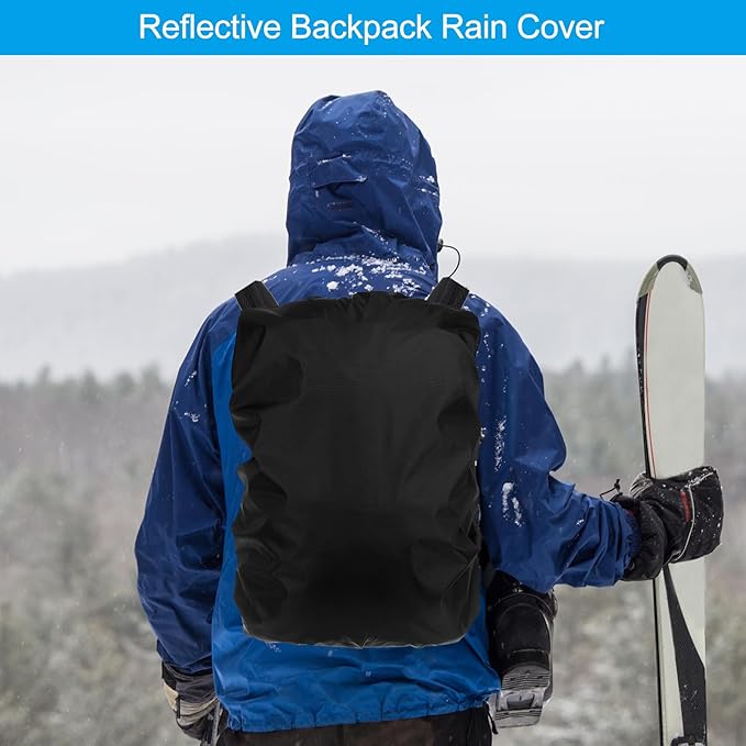 PATIKIL Waterproof Backpack Rain Cover Oxford Cloth Backpack Cover Anti-Slip Cross Buckle Straps for Hiking Camping
