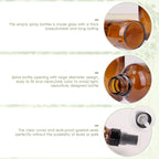 4oz Amber Glass Spray Bottles Mist Sprayer Set of 24,Empty Small Spray Bottle Fine Mist Spray Refillable Containers,Mini Travel Bottle Spray Bottle Make Perfect Oil,Perfume,Body Sprays