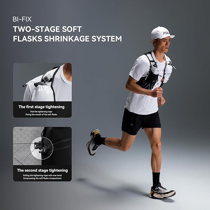KAILAS FUGA AIR 8 Ⅳ Running Hydration Vest Hydration Pack Lightweight with Two TPU Water Bladders for Women Men Trail Cycling Hiking