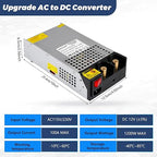 AC to DC Converter 12V Power Supply 1200W Max 100A SMPS 110v to 12v Converter Switching Power Supply Transformer for Car Radio/Stereos, RV, 3D Printer, Led Strip, Motor Pump, CCTV