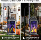 Halloween Decorations Outdoor,Halloween Hanging Decorations,Solar Lantern,Decor for Home Outside Porch Garden Yard Lawn Party Decorations（Ghost Witch Pumpkin）