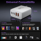 USB C Fast Wall Charger Block, 3Pack 60W USBC Charging Cubes, 5-Port PD+QC Power Adapter Multiport Brick Type C Box Plug for Phone 17/16/15/14/13/12/11/Pro Max/Plus, Pad Mini/Pro/S25/S24-White