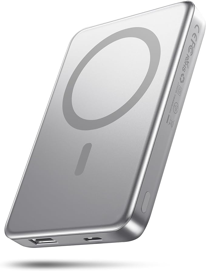 for Magsafe Battery Pack, 10000mAh Magnetic Portable Charger with USB-C 20W Fast Charging, Slim & Lightweight Wireless Power Bank for iPhone Air/17/16/15/14/13 Series, for Travel Cruise Essentials