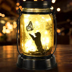 kyoryuger Dog Solar Lanterns Retriever Dog Solar Lights Golden Retriever Gifts for Women Men Dog Lovers Gifts Decorative Hanging Dog Lanterns with Stake for Yard Lawn Garden Decor Outdoor Dog Light