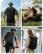 Blue Quartz Hiking Backpack 30L Lightweight Packable Backpack for Travel, Water Resistant Foldable Daypack for Women Men, Black