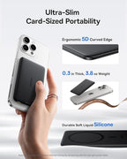 Baseus 0.3" Ultra Slim 5000mAh MagSafe Portable Charger Bundle with 10,000mAh 30W Magnetic Portable Charger Built-in Braided USB-C Cable for iPhone 17 Pro Max/Air/16/15/14/13, AirPods, iPad