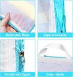 Lightweight Compression Packing Cubes for Suitcases, Compressible Expandable Travel Packing Organizer with Clear Toiletries and Backpack Bag, Travel Essentials for Carry on Luggage 7 Set
