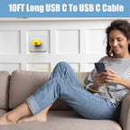 25W Super Fast Charging Cord Type C Block &10Ft USB C Android Phone Charger Cable for Samsung Galaxy S26 Ultra/S26/S26+/S25 Ultra/S25/24 Ultra/S24/S23 Ultra/S22 Ultra//Note 20/10,Yellow