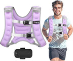 Fragraim Weighted Vest for Women Men - 8lb/10lb/12lb/16lb/22lb/25lb/30lb Weight Vest with Reflective Stripe, Detachable Phone Pouch, Ideal for Walking, Strength Training, Running, Workout, Cardio