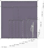 REDCAMP Waterproof Camping Tent Tarp - 36"x83", 4 in 1 Multifunctional Tent Footprint for Camping, Hiking and Survival Gear, Lightweight and Compact