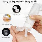 Travel Bottles for Toiletries 9 PCS 3.4oz TSA Approved Travel Size Containers Leak Proof Plastic Squeeze Bottle Small Cream Jars & Refillable Spray Bottle for Shampoo Conditioner Toner(Clear)