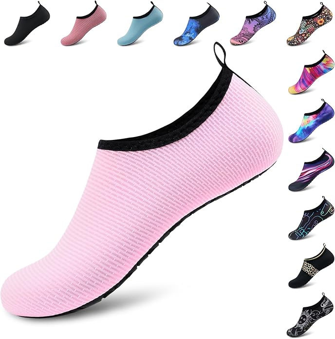 Deevike Water Shoes for Women Men Barefoot Quick-Dry Aqua Socks Slip-on for Beach Swim Surf Yoga Exercise