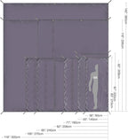 REDCAMP Waterproof Camping Tent Tarp - 83" x83'', 4 in 1 Multifunctional Tent Footprint for Camping, Hiking and Survival Gear, Lightweight and Compact