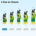 BJPKPK Water Bottle with Straw Lid, 18oz Insulated Water Bottles with 3 Lids, Paracord Handle & Non-slip Boot,Stainless Steel Metal Thermo,BPA Free Leak Proof Tumblers,Bamboo Grove