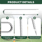 20 Pieces Trampoline Stakes Anchors High Wind Heavy Duty,U Shaped Garden Hooks Stakes for Ground,Trampoline Tie Downs Anchor Kit,Bounce Horseshoe House Stake,Rebar Camping Tent Stakes,12 Inch Long